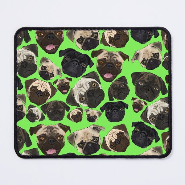 Item preview, Pug Extravaganza repeating print / pattern designed and sold by FivePugs.