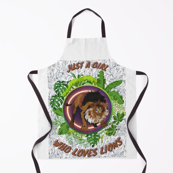 Item preview, Just a girl who loves lions - Colorful compositions, art and animals, funny drawings designed and sold by AdvanceDesign.