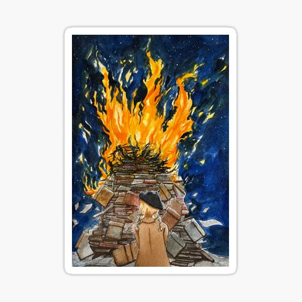 liesel-at-the-book-burning-sticker-by-christinaeline-redbubble