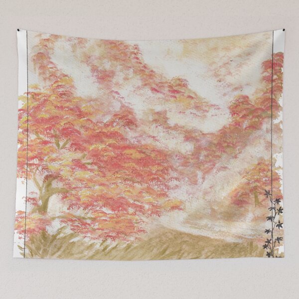 Item preview, Autumn mist over the mountain, watercolor designed and sold by Griplume.