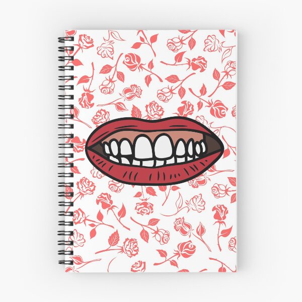 Aperçu de l'œuvre Lèvres rouges avec un joli sourire floral créée et vendue par REDMONIR.