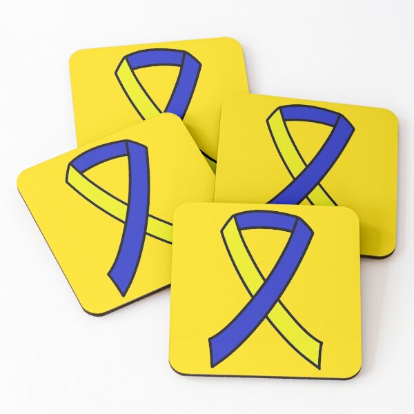 Item preview, Down Syndrome Awareness Ribbon Yellow Background designed and sold by KTCreativeSide.