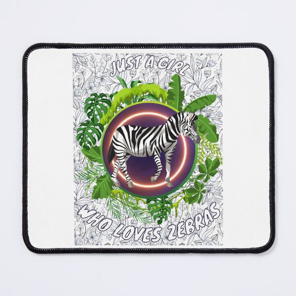 Item preview, Just a girl who loves zebras - Colorful compositions, art and animals, funny drawings designed and sold by AdvanceDesign.