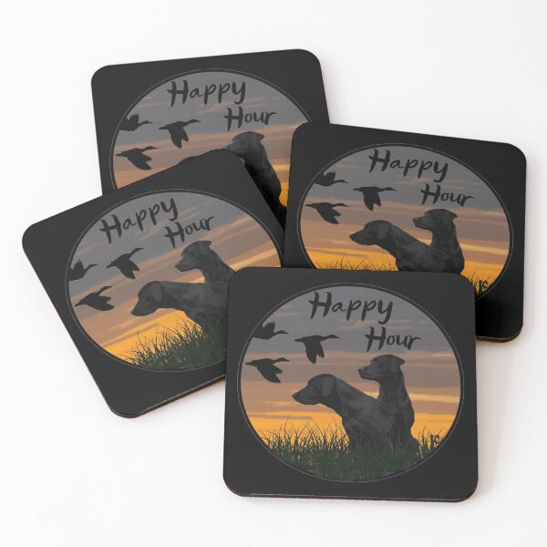 Item preview, Happy Hour Retro Duck Hunting Design for Duck Hunters and Labrador Lovers designed and sold by LifeCrush.