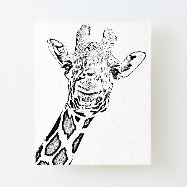 Baby Giraffe Watercolor Canvas Print