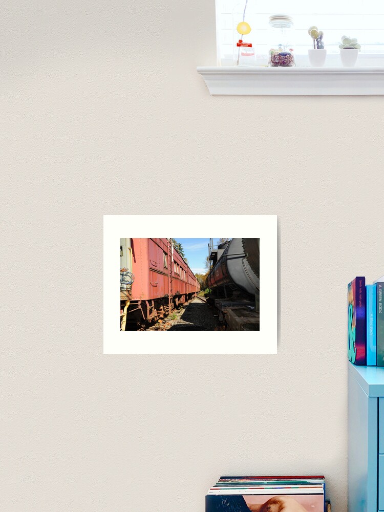 Thumbnail 2 of 3, Art Print, Old Retired Train Wagons designed and sold by MaluC.