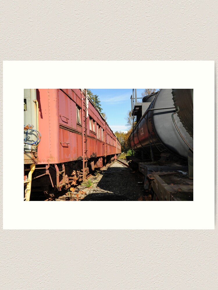 Thumbnail 1 of 3, Art Print, Old Retired Train Wagons designed and sold by MaluC.