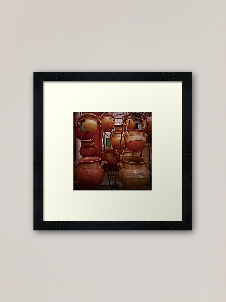 Thumbnail 1 of 7, Framed Art Print, Mexican Clay Pots designed and sold by MaluC.