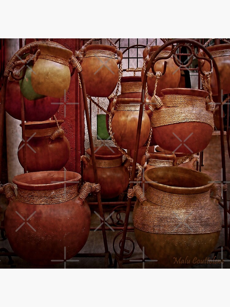 Thumbnail 7 of 7, Framed Art Print, Mexican Clay Pots designed and sold by MaluC.