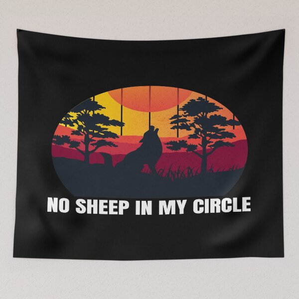 Item preview, No Sheep In My Circle Sunset Wolf  designed and sold by Alladin7.