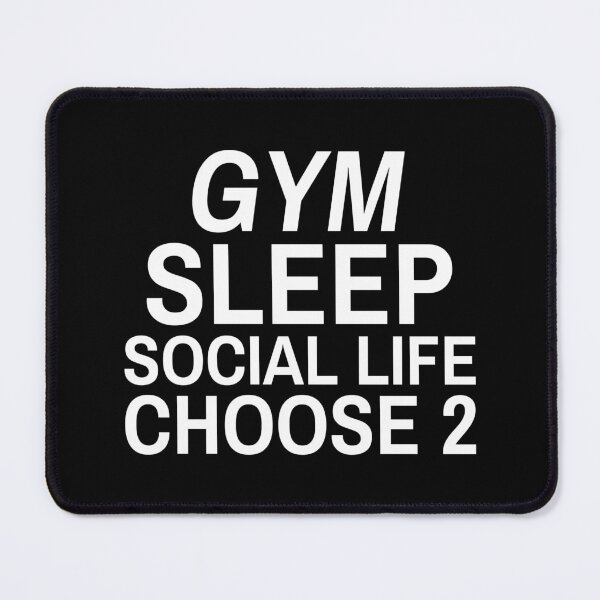 Item preview, Gym sleep social life choose 2 white designed and sold by josephsteez.