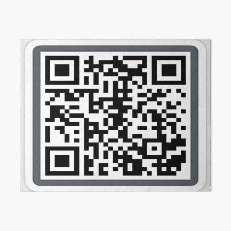 rickroll qr code Art Board Print for Sale by bsashop