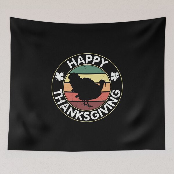 Item preview, Retro Autumn Sunset Happy Thanksgiving Day Turkey designed and sold by thecooltable.