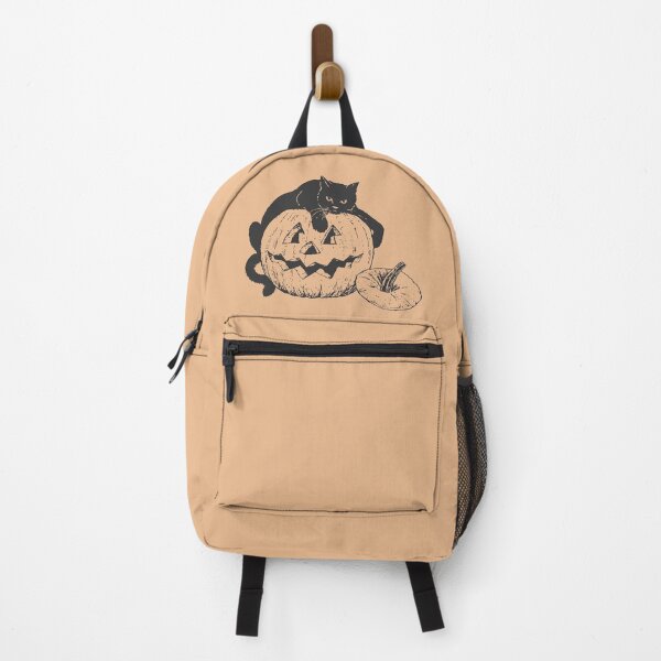 Item preview, Black Cat over Pumpkin Illustration | Halloween Kitten | Vintage Goth Art | Animal Graphic designed and sold by deepwebtshirts.