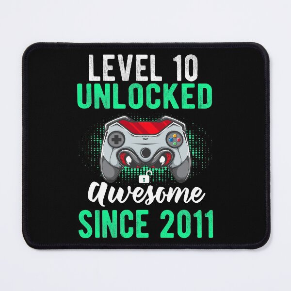 Item preview, Level 10 Unlocked Vintage Awesome Since 2011 10th Bday Gaming designed and sold by LAXIR.