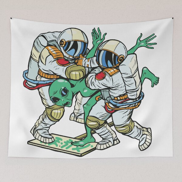 Item preview, Astronauts arrested an alien green man designed and sold by HichamMissiame.