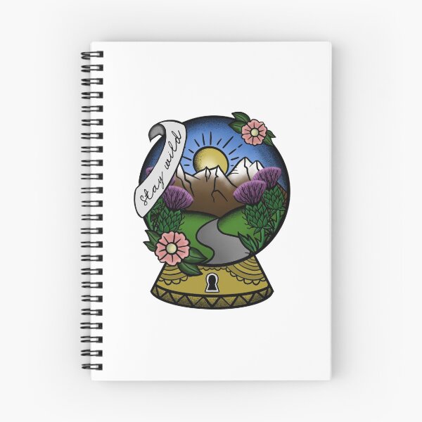 Item preview, Stay wild Scottish mountains -  traditional  tattoo designed and sold by morganbethdraws.