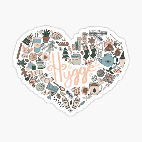 Item preview, Hygge Doodle Heart - Cozy Palette & Coca Mocha designed and sold by EcoElsa.