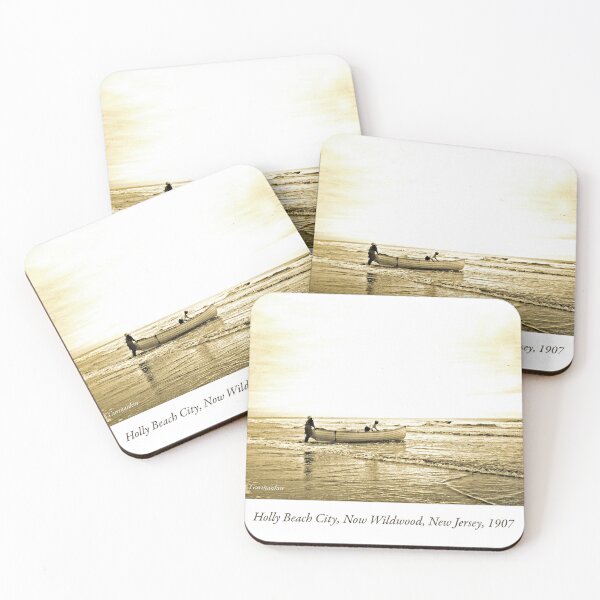 Item preview, Vintage Photograph, Fishermen, Holly Beach City, Now Wildwood, NJ, designed and sold by AMacGPhilly.