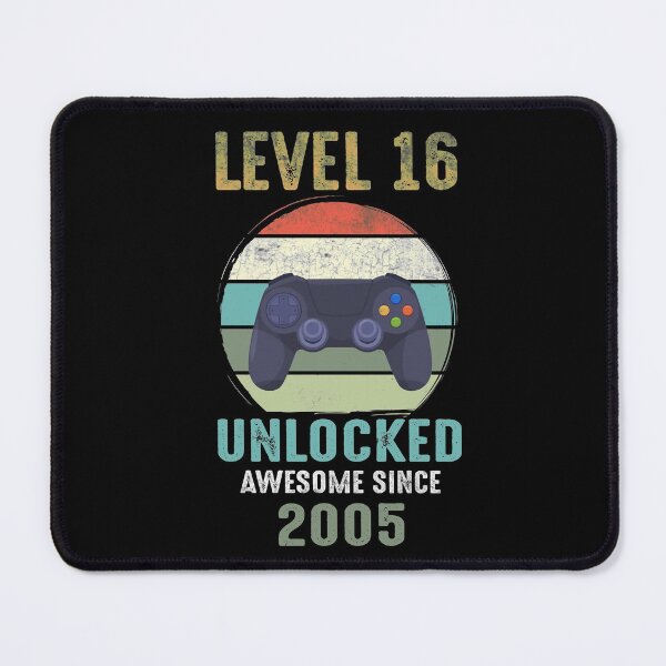 Item preview, Level 16 Unlocked Gamer 16th Bday Party Vintage Retro 2005 designed and sold by LAXIR.