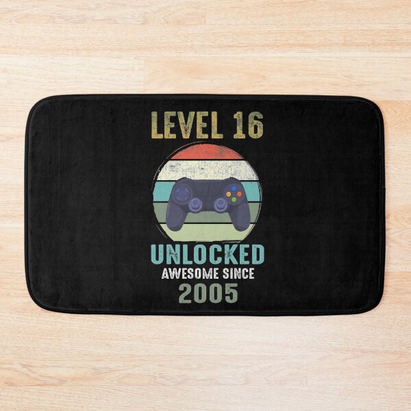 Item preview, Level 16 Unlocked Gamer 16th Bday Party Vintage  Retro 2005 designed and sold by LAXIR.