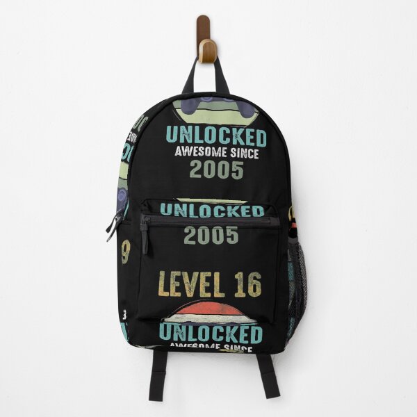 Item preview, Level 16 Unlocked Gamer 16th Bday Party Vintage  Retro 2005 designed and sold by LAXIR.