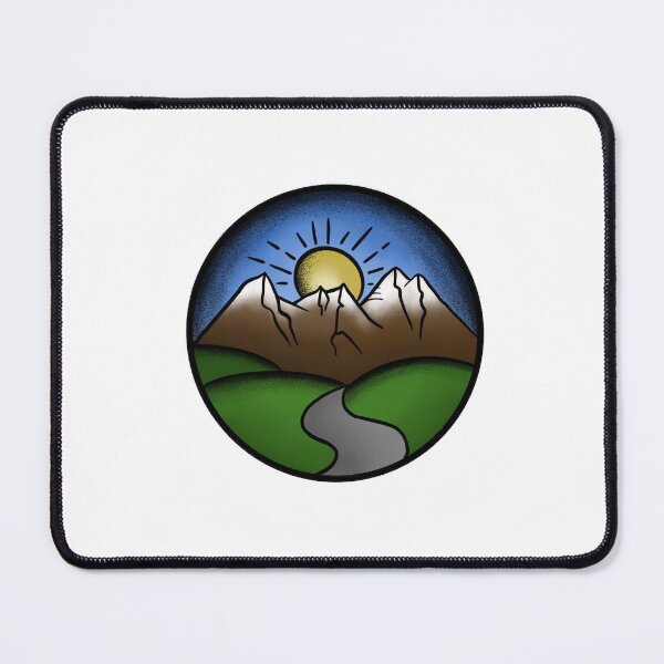 Item preview, Sunny mountain view - traditional tattoo  designed and sold by morganbethdraws.