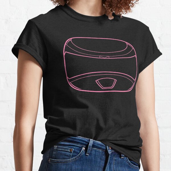 Pink Space Helmet Outline Classic T-Shirt