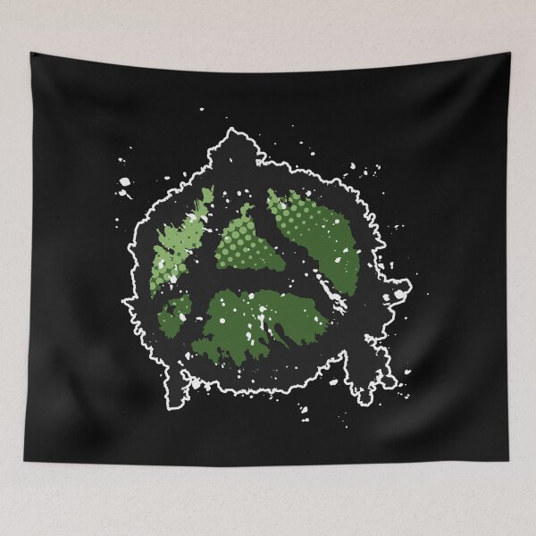 Item preview, Anarchy Symbol in Dark Green designed and sold by iscaStudioArt.