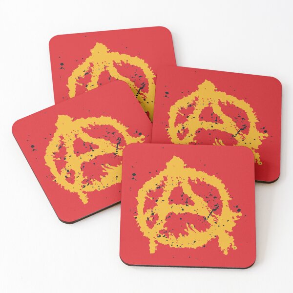 Item preview, Splatter Anarchy Symbol in Yellow designed and sold by iscaStudioArt.