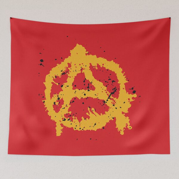 Item preview, Splatter Anarchy Symbol in Yellow designed and sold by iscaStudioArt.