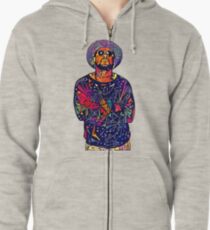 Abstract Schoolboy Q Zipped Hoodie
