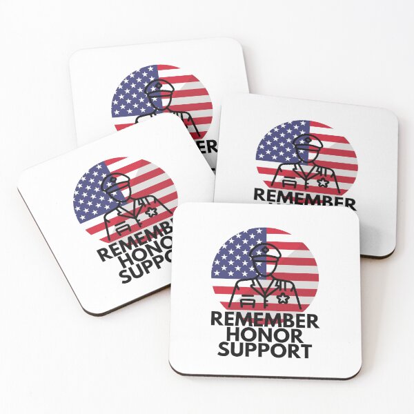 Item preview, Remember Honor Support American Flag Veterans Day designed and sold by EllConApparel.