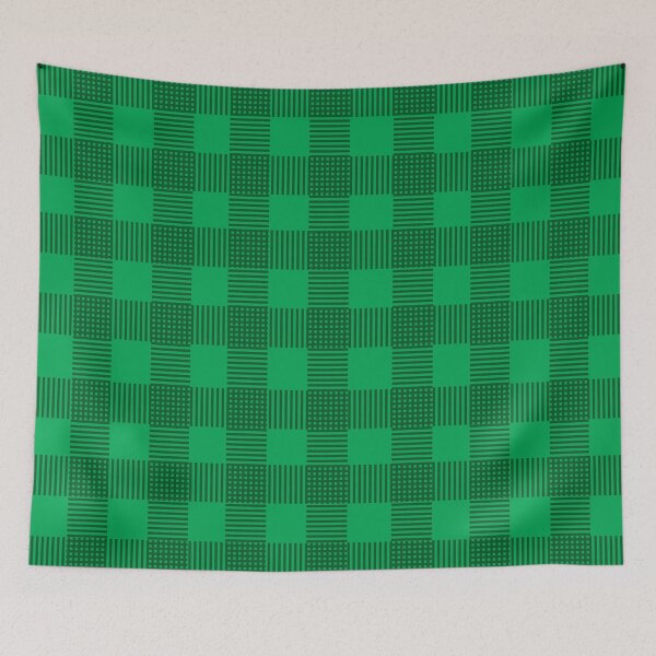 Item preview, Criss Cross Line Pattern in Green over Green designed and sold by Neil Feigeles.