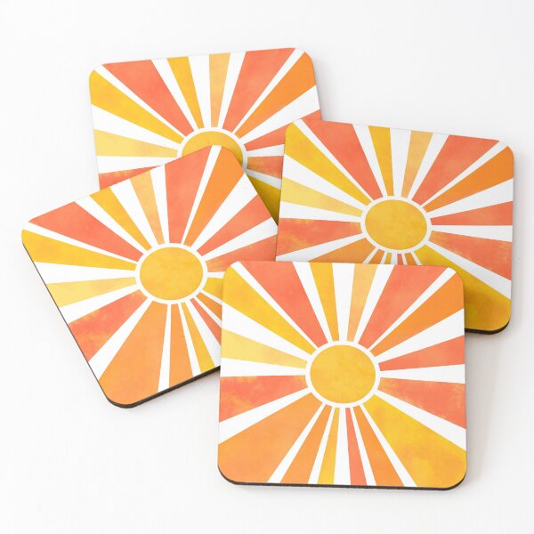 Aperçu de l'œuvre Soleil chaud - Résumé rétro créée et vendue par Flo Art Studio.