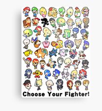 Super Smash Bros. All 58 Characters! Choose Your Fighter!! Metal Print