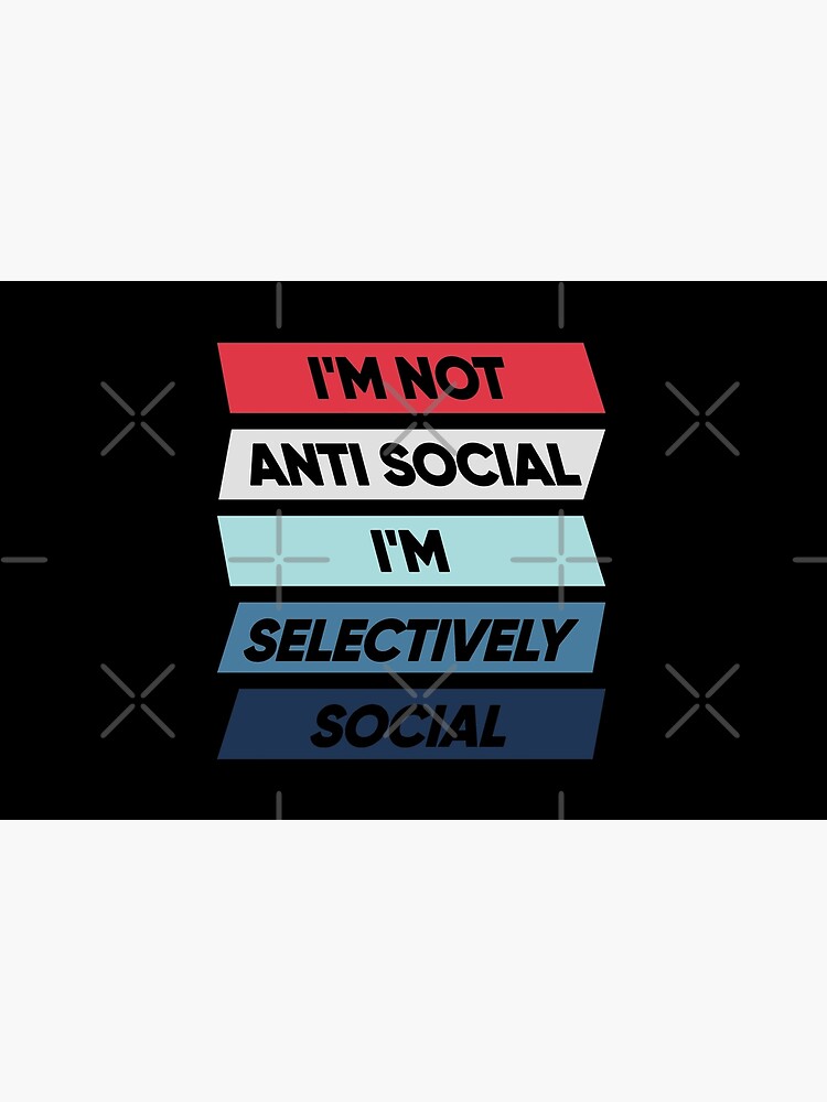 Thumbnail 2 of 2, Laptop Skin, I'm Not Anti Social I'm Selectively Social designed and sold by FridPix.