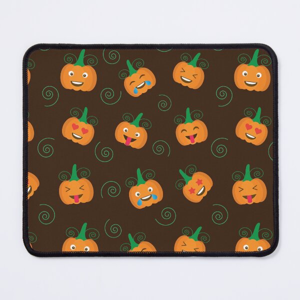 Item preview, Funny emoji pumpkins pattern designed and sold by Yasminepatterns .