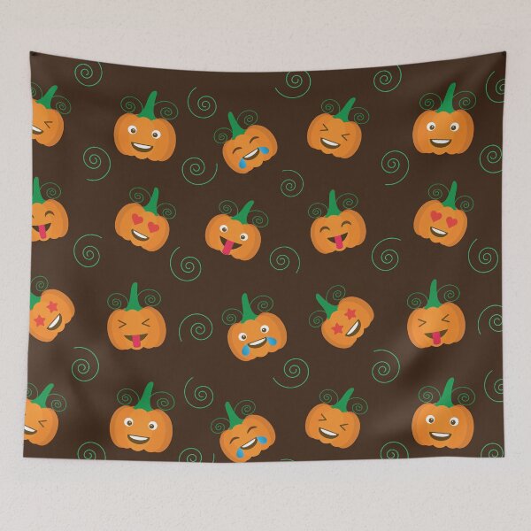 Item preview, Funny  emoji pumpkins pattern  designed and sold by Yasminepatterns .