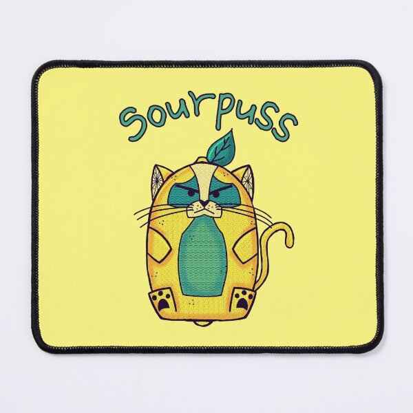 Item preview, Sourpuss angry cat designed and sold by Give Me that Pencil.