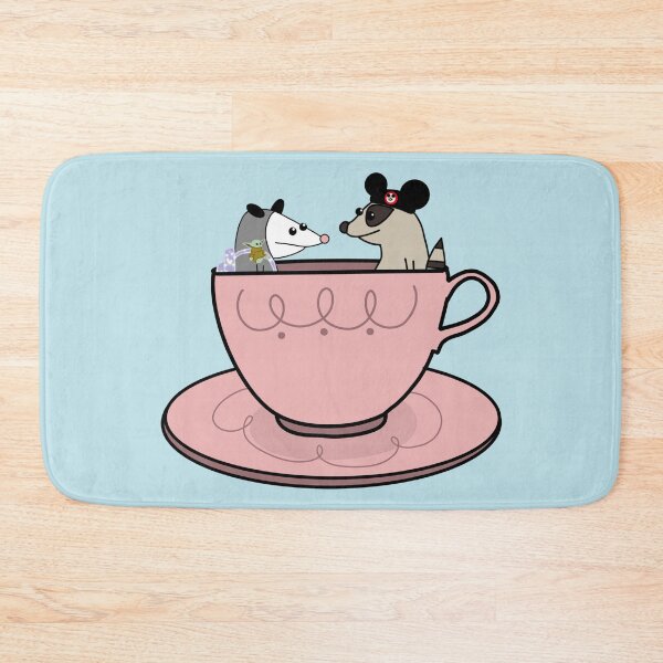 Item preview, Possum and Raccoon in Teacup designed and sold by Roanasaurus.