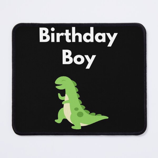 Item preview, Birthday Boy Cute Green Dinosaur, white text designed and sold by JRice66.