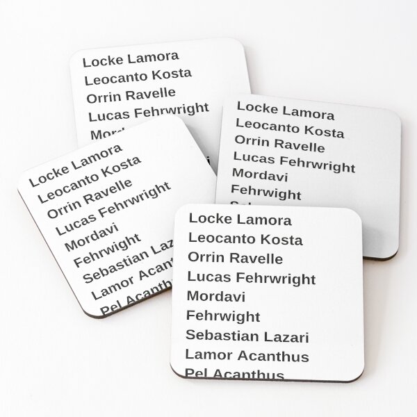 Item preview, Locke Lamora - Pel Acanthus aliases from Gentlemen Bastards designed and sold by Better2weather.