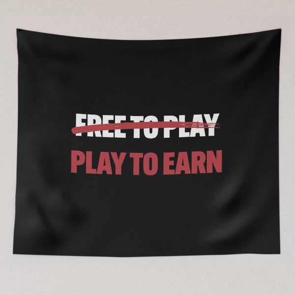 Item preview, Do Not Free To Play - Play To Earn To Make Money - White and Red Font designed and sold by Voyshop.