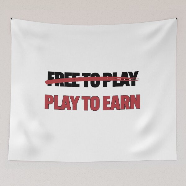 Item preview, Do Not Free To Play - Play To Earn To Make Money - Black and Red Font designed and sold by Voyshop.