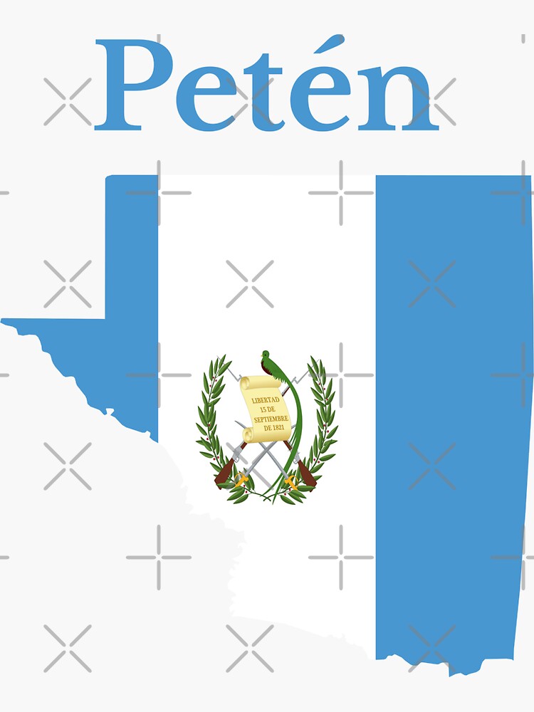 "Peten Department Map, Guatemala" Sticker for Sale by marosharaf