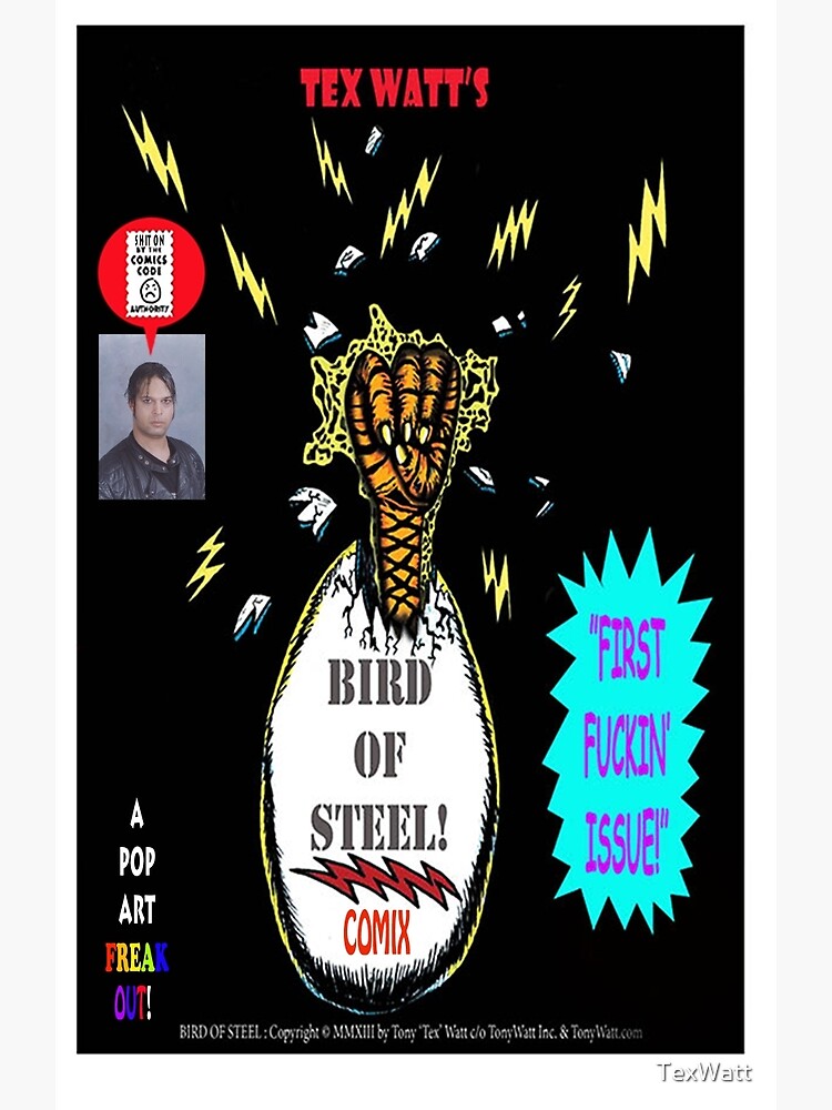 Bird of Steel Comix Cover - Red Bubble -NEW UNDERGROUND POP ART SERIES! by TexWatt