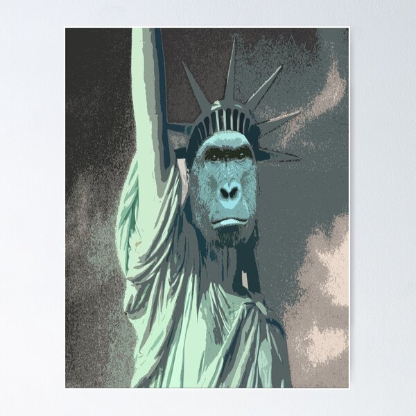 Item preview, its a cold winter harambe statue of liberty mash up designed and sold by earlstevens.
