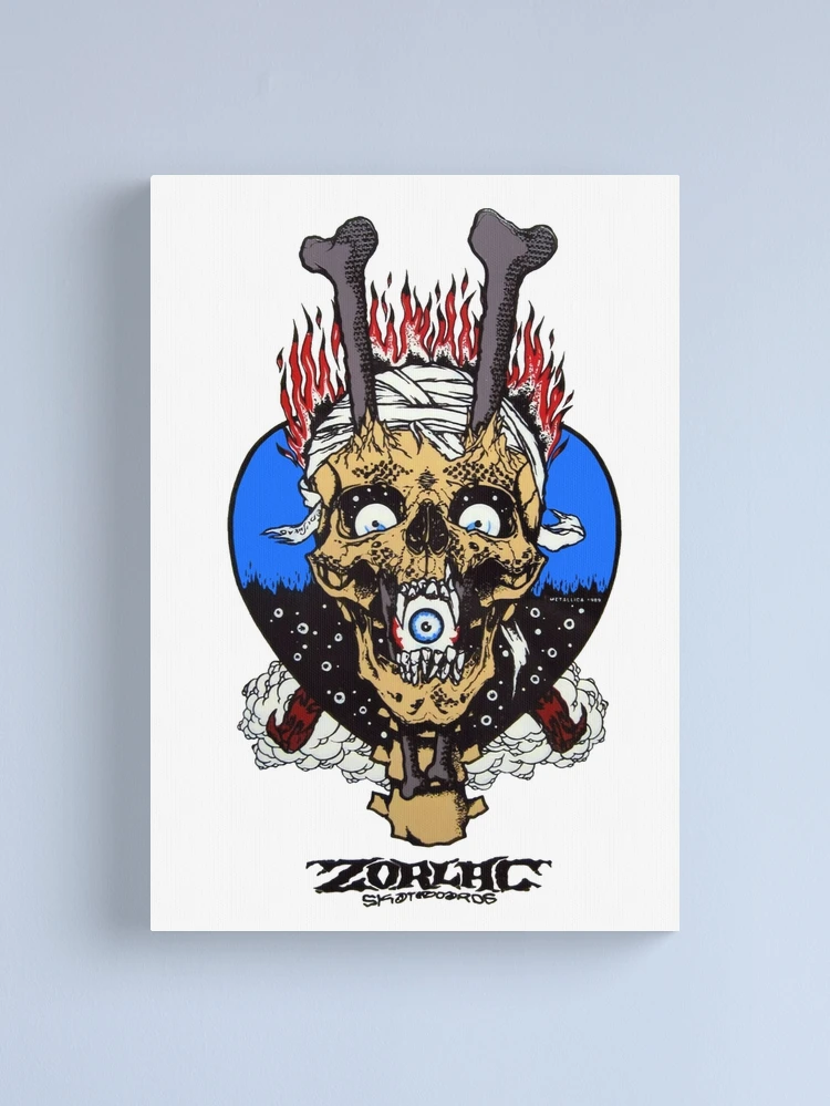Pushead Zorlac Chopstix Skull