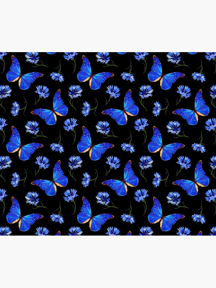 Discover Blue Floral Butterfly Quilt